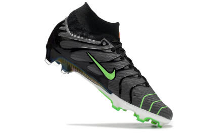 Nike Air Zoom Mercurial Superfly 9 Elite FG Firm Ground Soccer Cleats - Silver/Black/Green