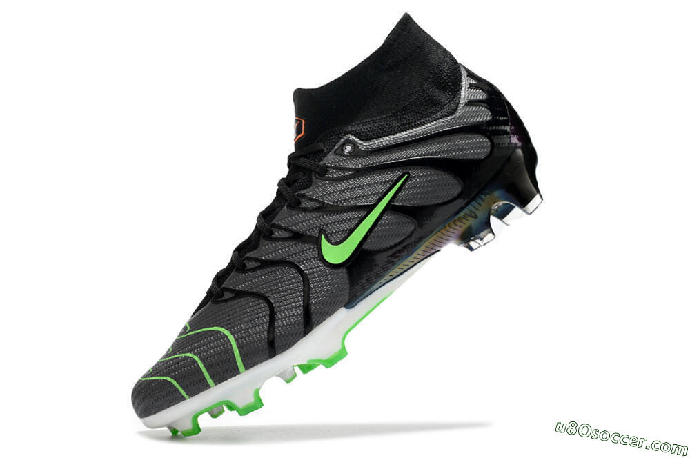 Nike Air Zoom Mercurial Superfly 9 Elite FG Firm Ground Soccer Cleats - Silver/Black/Green 5