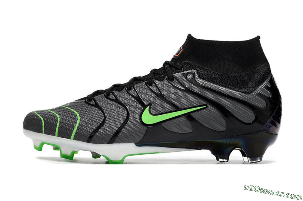 Nike Air Zoom Mercurial Superfly 9 Elite FG Firm Ground Soccer Cleats - Silver/Black/Green 2