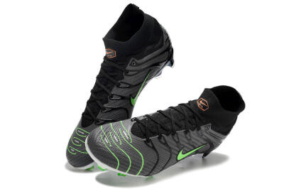 Nike Air Zoom Mercurial Superfly 9 Elite FG Firm Ground Soccer Cleats - Silver/Black/Green