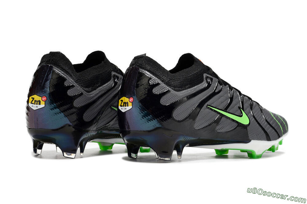 Nike Air Zoom Mercurial Vapor 15 Elite FG Firm Ground Soccer Cleats - Silver/Black/Green 6