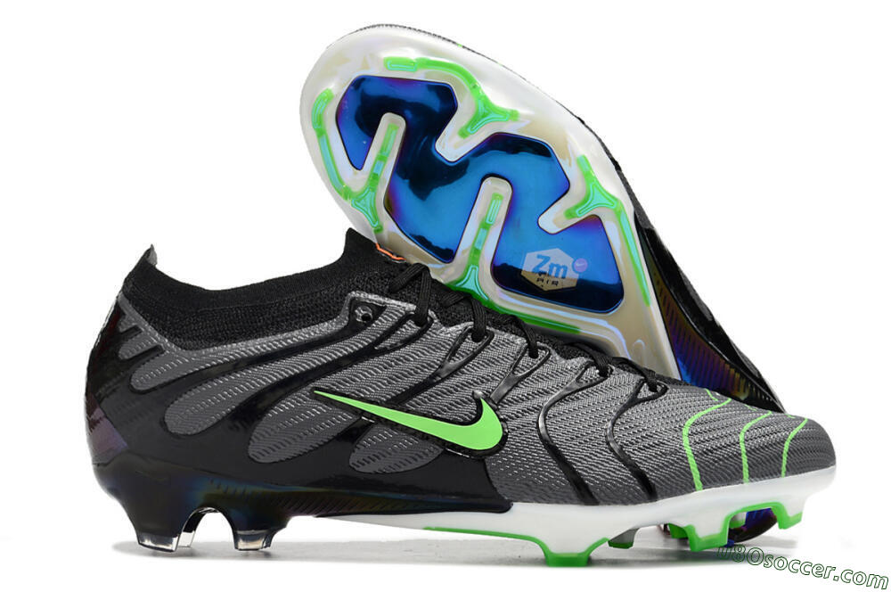 Nike Air Zoom Mercurial Vapor 15 Elite FG Firm Ground Soccer Cleats - Silver/Black/Green 1