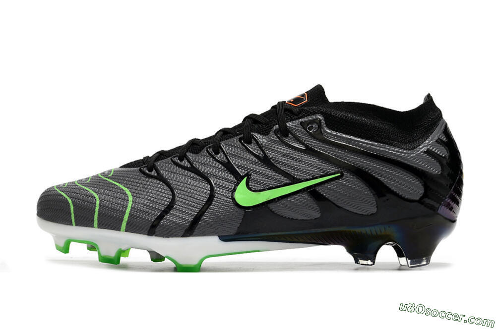 Nike Air Zoom Mercurial Vapor 15 Elite FG Firm Ground Soccer Cleats - Silver/Black/Green 2