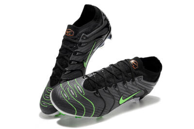Nike Air Zoom Mercurial Vapor 15 Elite FG Firm Ground Soccer Cleats - Silver/Black/Green