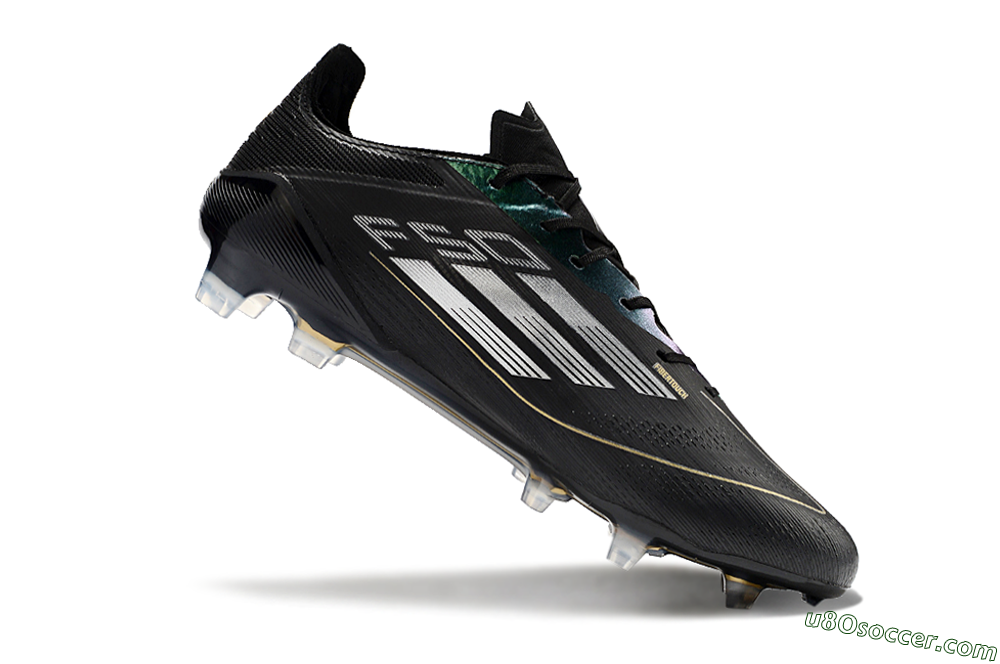 Adidas F50 Adizero FG Firm Ground Soccer Cleats - Black/Gold/Silver 3