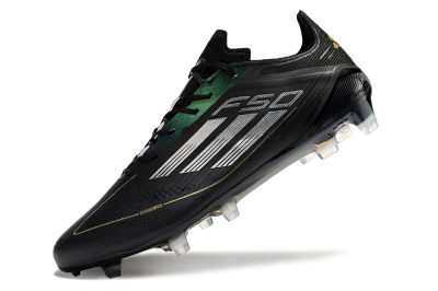 Adidas F50 Adizero FG Firm Ground Soccer Cleats - Black/Gold/Silver