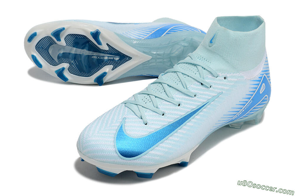 Nike Air Zoom Mercurial Superfly 10 Elite FG Firm Ground Soccer Cleats - Jade/White/Blue 3