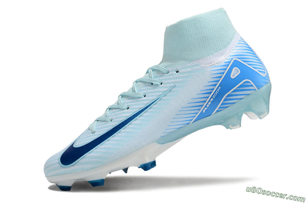 Nike Air Zoom Mercurial Superfly 10 Elite FG Firm Ground Soccer Cleats - Jade/White/Blue 5
