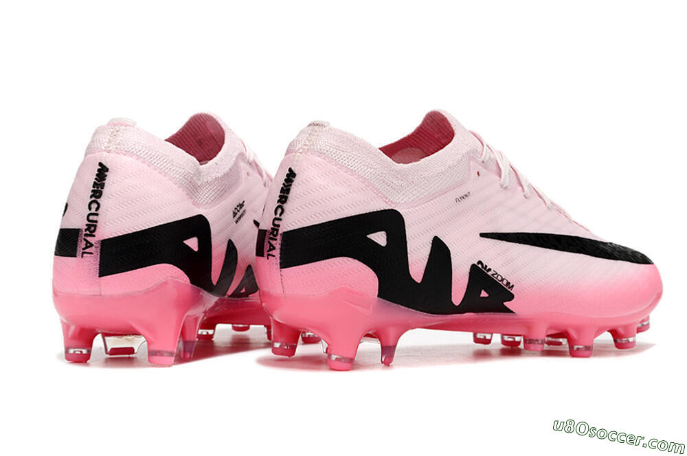 Nike Air Zoom Mercurial Vapor 15 Elite FG Artificial Grass Soccer Cleats - Pink/Black 6