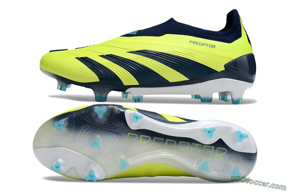 Adidas Predator Accuracy+ FG Firm Ground Soccer Cleats - Yellow/Blue/White 0