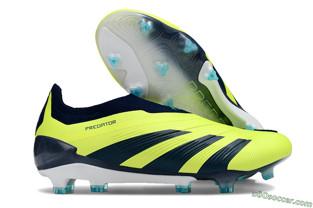 Adidas Predator Accuracy+ FG Firm Ground Soccer Cleats - Yellow/Blue/White 1