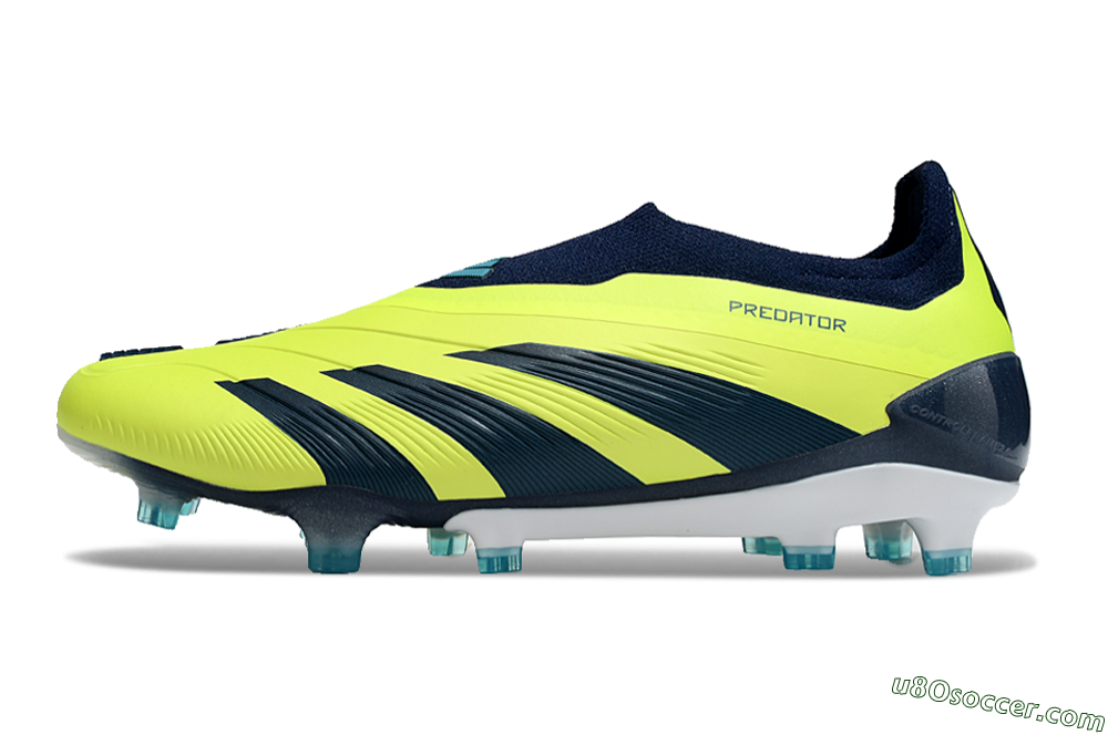 Adidas Predator Accuracy+ FG Firm Ground Soccer Cleats - Yellow/Blue/White 2
