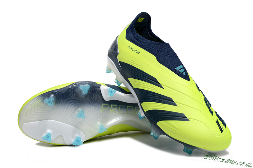 Adidas Predator Accuracy+ FG Firm Ground Soccer Cleats - Yellow/Blue/White 3