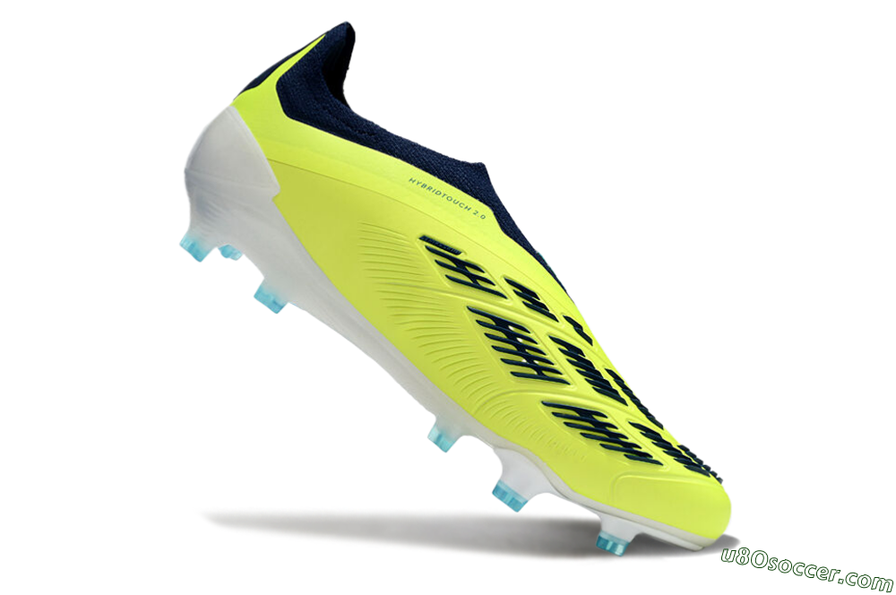 Adidas Predator Accuracy+ FG Firm Ground Soccer Cleats - Yellow/Blue/White 4