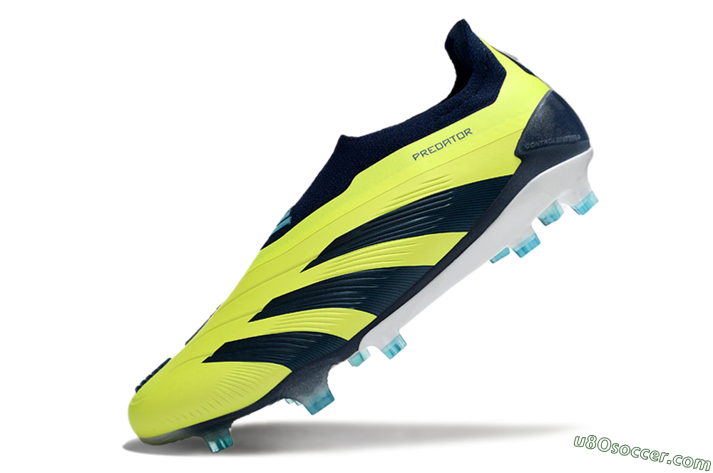 Adidas Predator Accuracy+ FG Firm Ground Soccer Cleats - Yellow/Blue/White 5