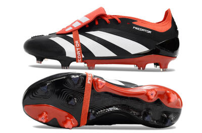 Adidas Predator Elite Foldover Tongue FG Firm Ground Soccer Cleats - Black/White/Red