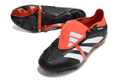 Adidas Predator Elite Foldover Tongue FG Firm Ground Soccer Cleats - Black/White/Red