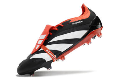Adidas Predator Elite Foldover Tongue FG Firm Ground Soccer Cleats - Black/White/Red