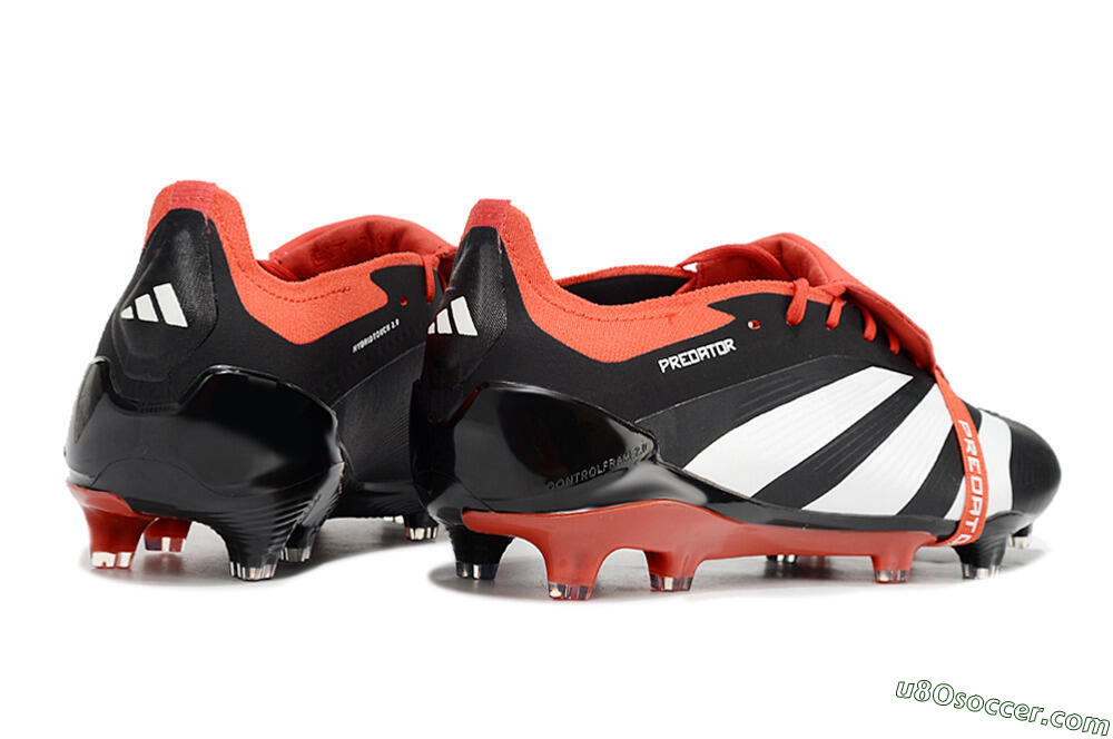Adidas Predator Elite Foldover Tongue FG Firm Ground Soccer Cleats - Black/White/Red 6