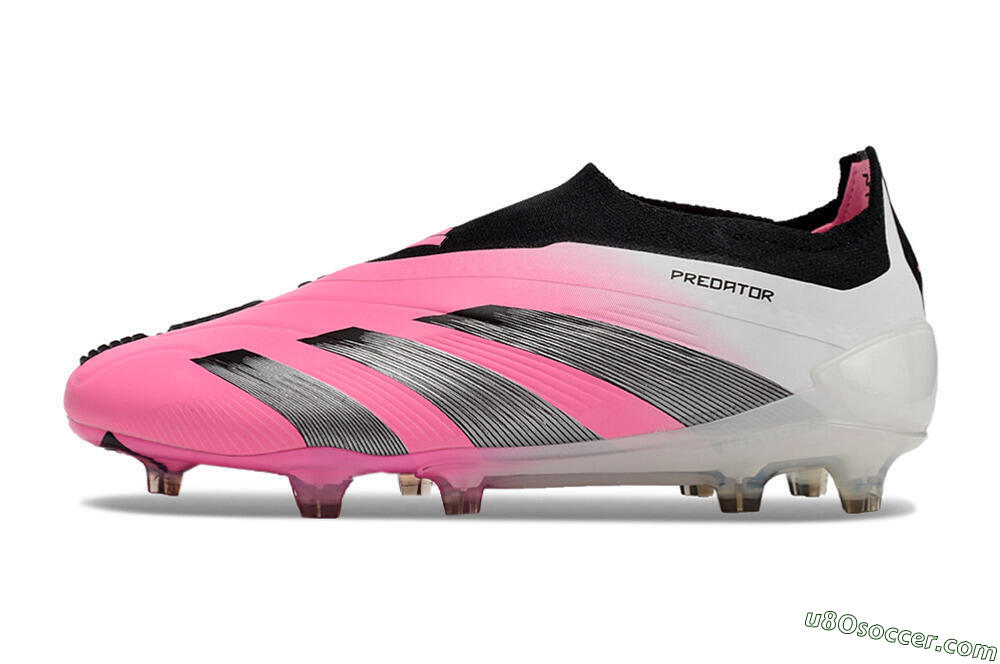 Adidas Predator Accuracy+ FG Firm Ground Soccer Cleats - Pink/Black/White 2