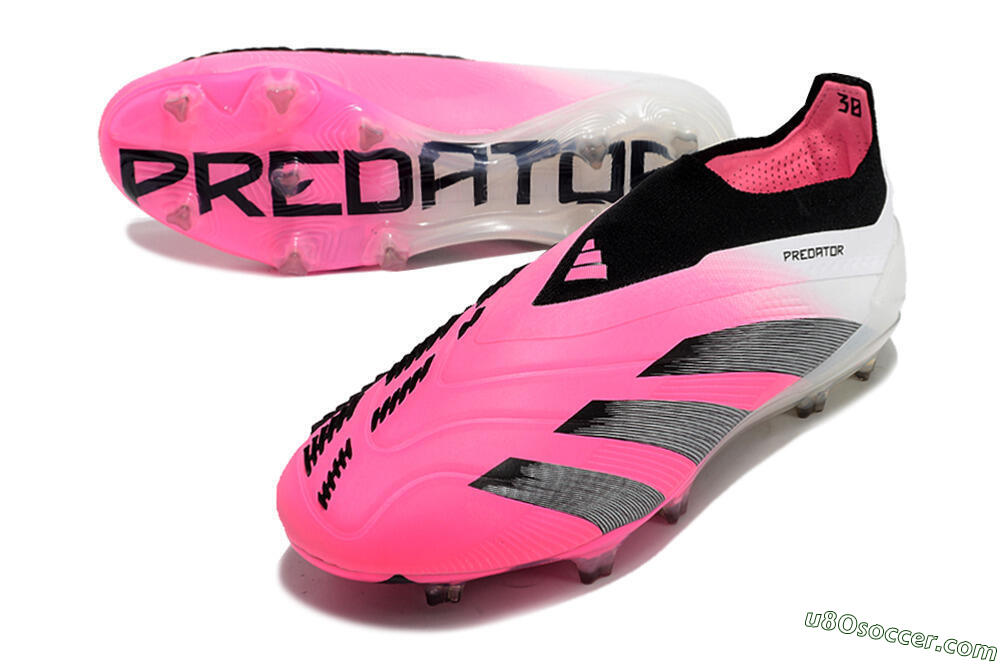 Adidas Predator Accuracy+ FG Firm Ground Soccer Cleats - Pink/Black/White 3