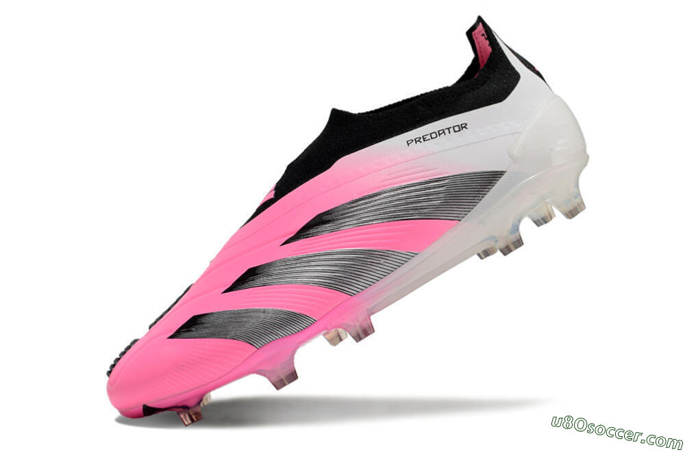 Adidas Predator Accuracy+ FG Firm Ground Soccer Cleats - Pink/Black/White 5
