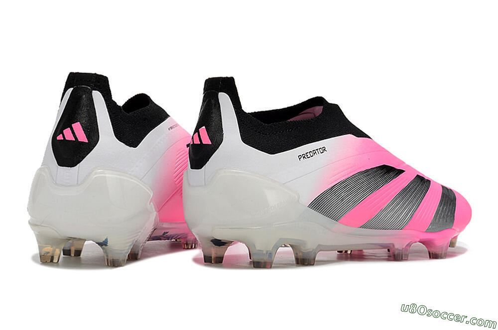 Adidas Predator Accuracy+ FG Firm Ground Soccer Cleats - Pink/Black/White 6
