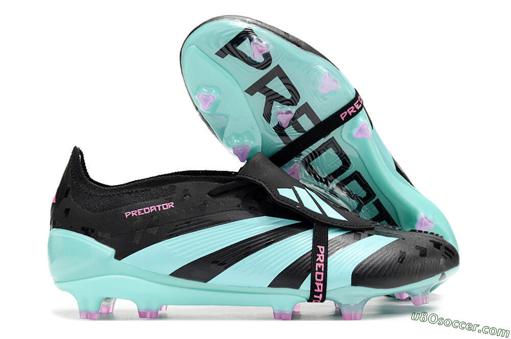 Adidas Predator Elite Foldover Tongue FG Firm Ground Soccer Cleats - Black/Jade/Purple 1
