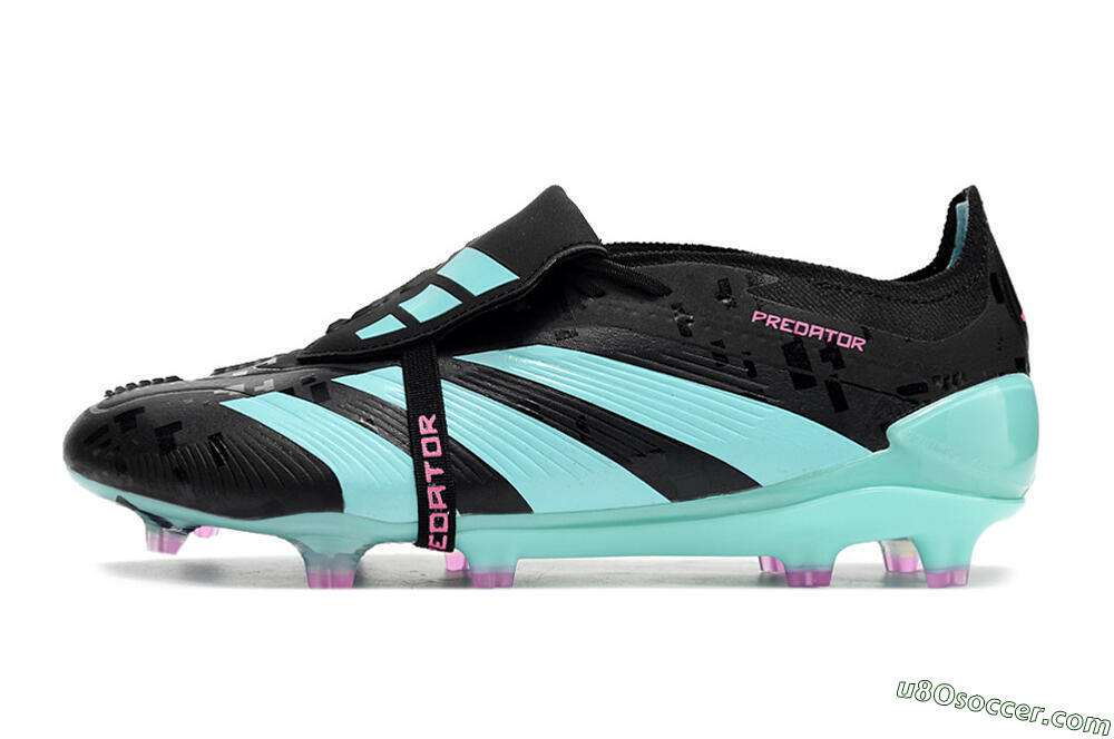 Adidas Predator Elite Foldover Tongue FG Firm Ground Soccer Cleats - Black/Jade/Purple 2