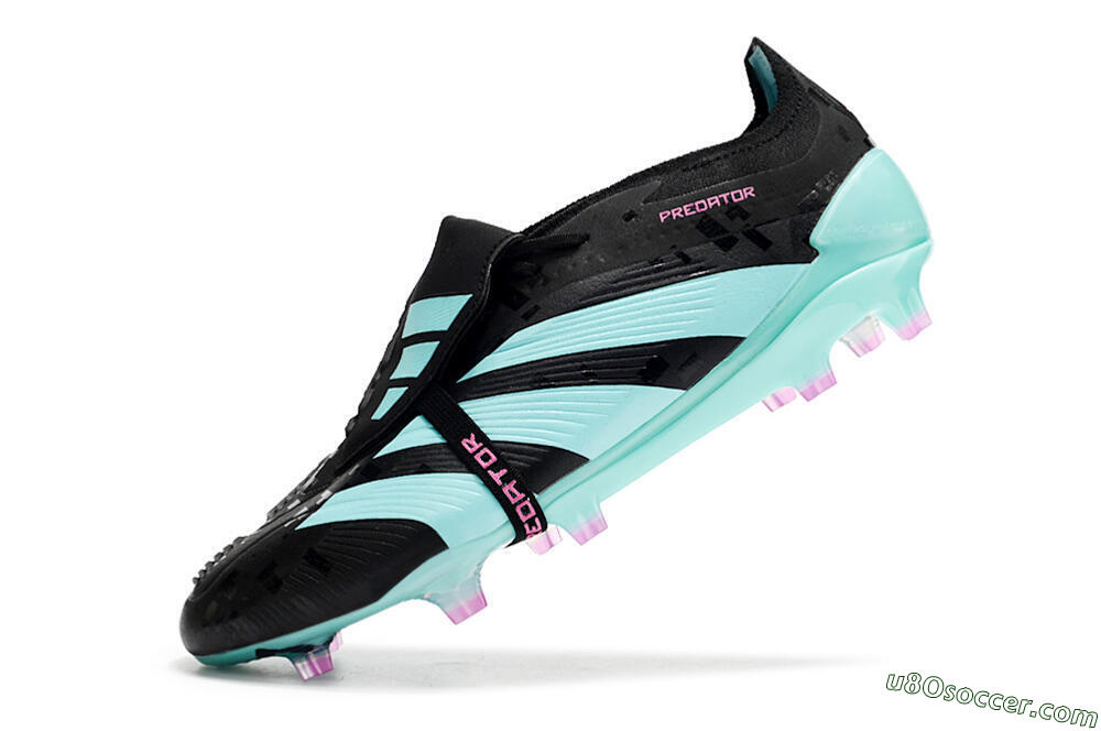 Adidas Predator Elite Foldover Tongue FG Firm Ground Soccer Cleats - Black/Jade/Purple 5