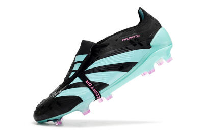 Adidas Predator Elite Foldover Tongue FG Firm Ground Soccer Cleats - Black/Jade/Purple