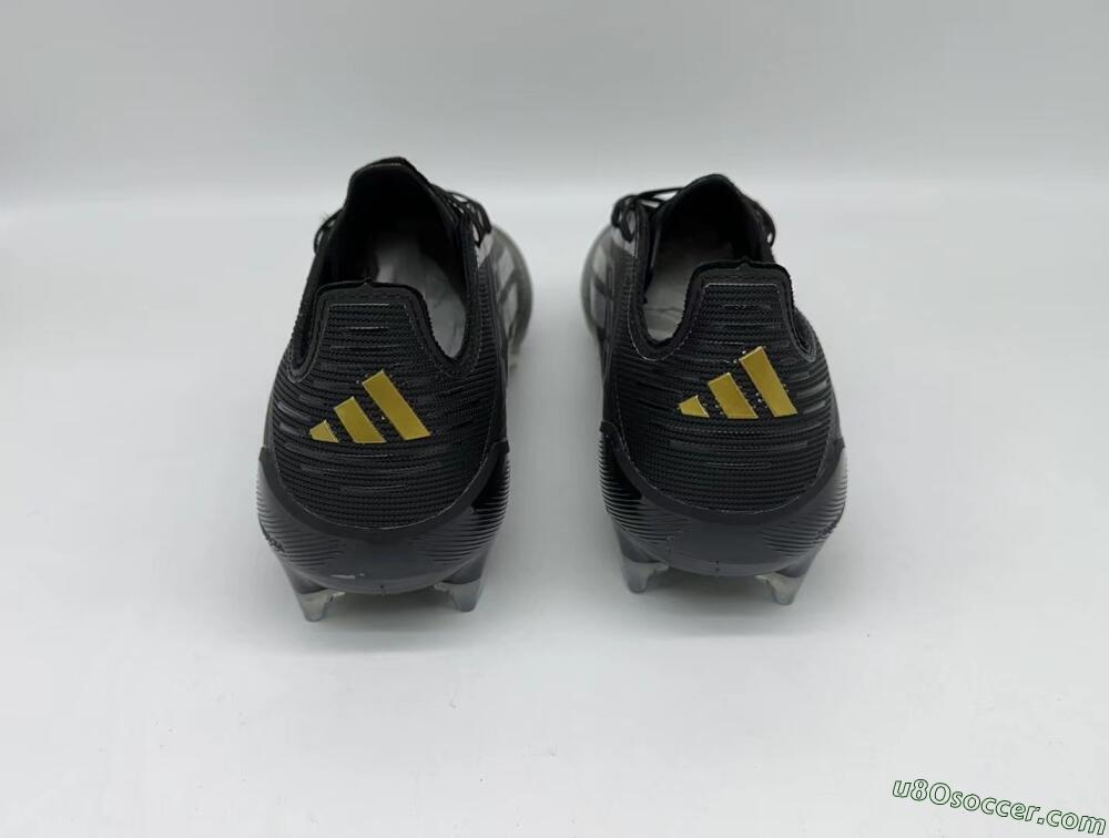Adidas F50 Adizero FG Firm Ground Soccer Cleats - Black/Gold/Silver