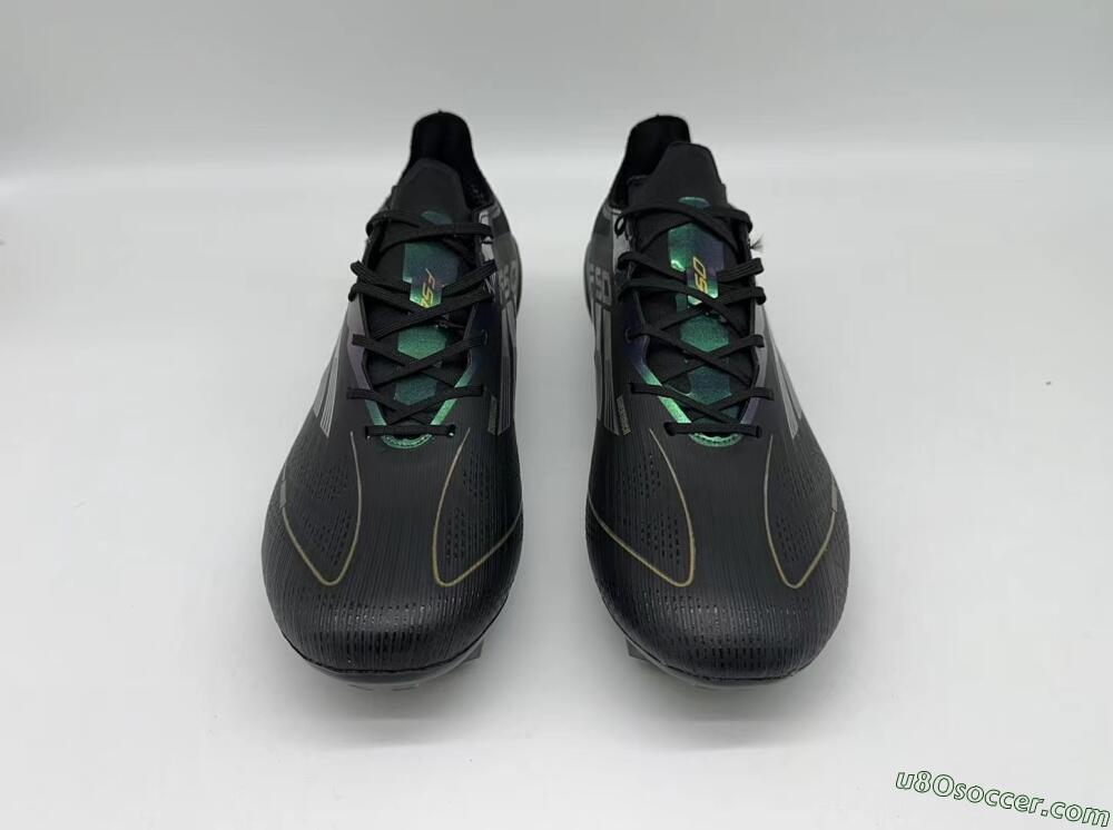 Adidas F50 Adizero FG Firm Ground Soccer Cleats - Black/Gold/Silver