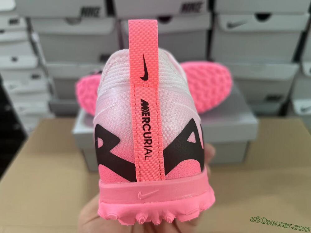 Nike Air Zoom Mercurial Vapor 15 Pro TF Artificial Turf Soccer Shoes - Pink/Black