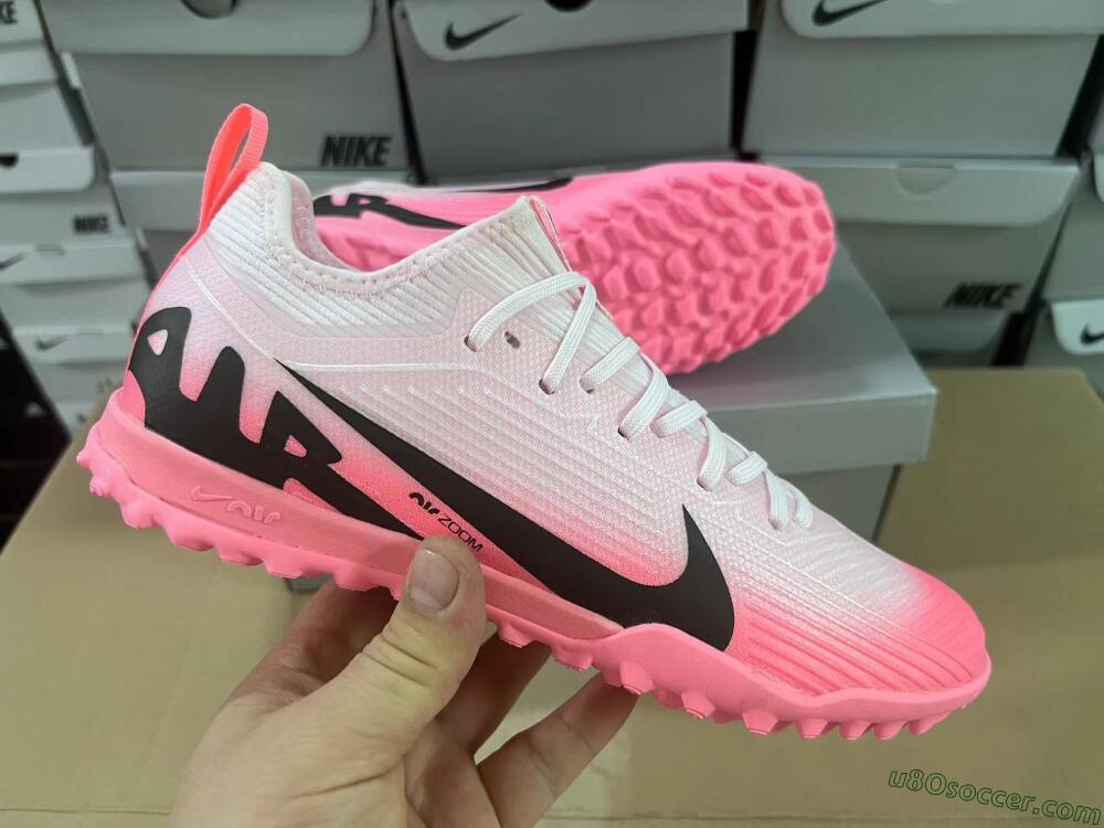 Nike Air Zoom Mercurial Vapor 15 Pro TF Artificial Turf Soccer Shoes - Pink/Black