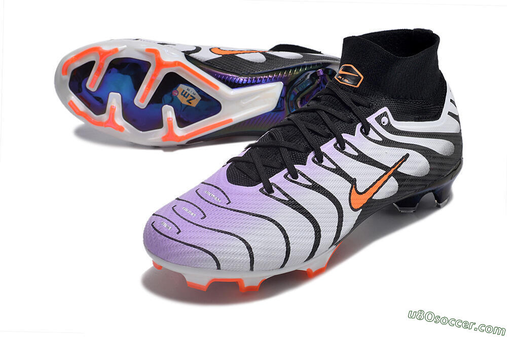 Nike Air Zoom Mercurial Superfly 9 Elite FG Firm Ground Soccer Cleats - Purple/Black/Orange 3