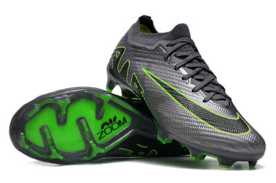 Nike Air Zoom Mercurial Vapor 15 Elite FG Firm Ground Soccer Cleats - Silver/Grey/Green