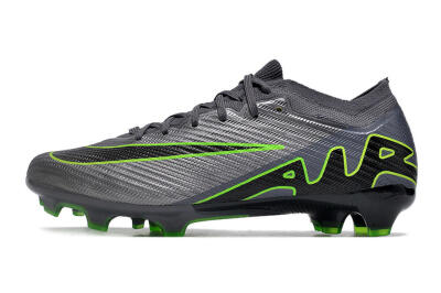 Nike Air Zoom Mercurial Vapor 15 Elite FG Firm Ground Soccer Cleats - Silver/Grey/Green