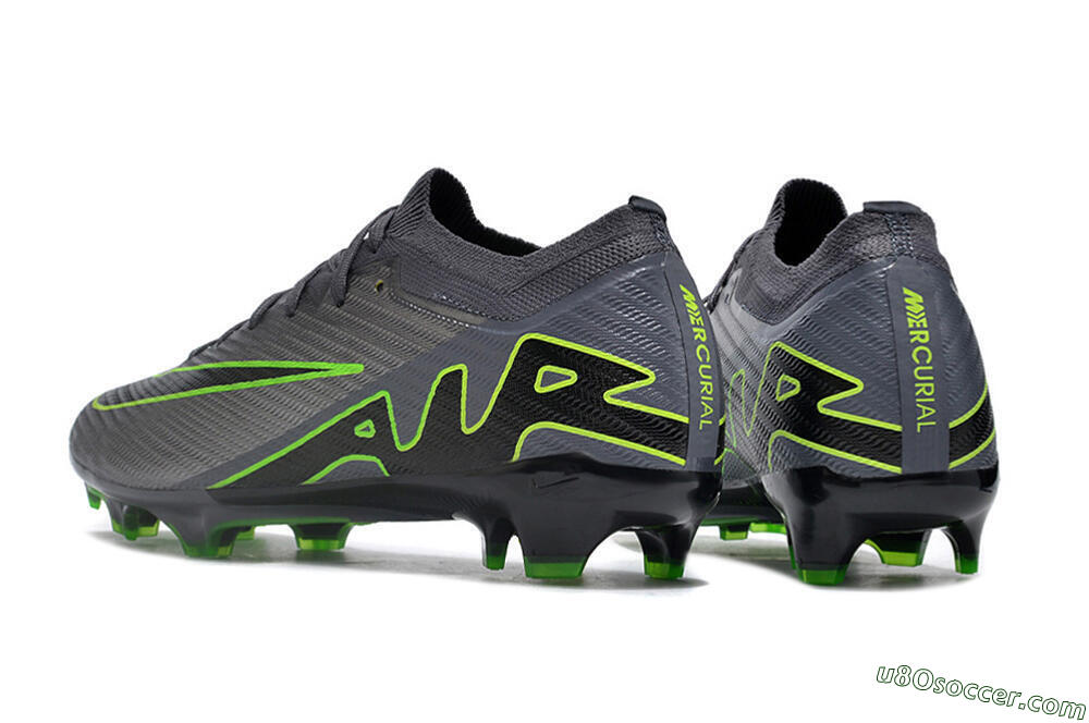 Nike Air Zoom Mercurial Vapor 15 Elite FG Firm Ground Soccer Cleats - Silver/Grey/Green 5