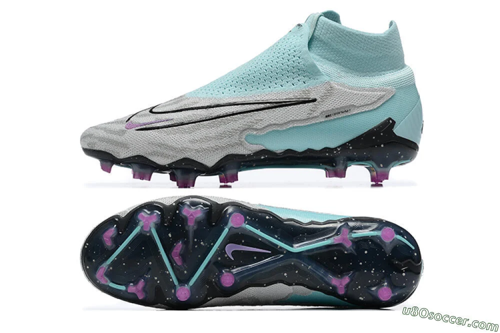 Premium FG Soccer Cleats | Nike Phantom GX DF Elite | Grey, Green