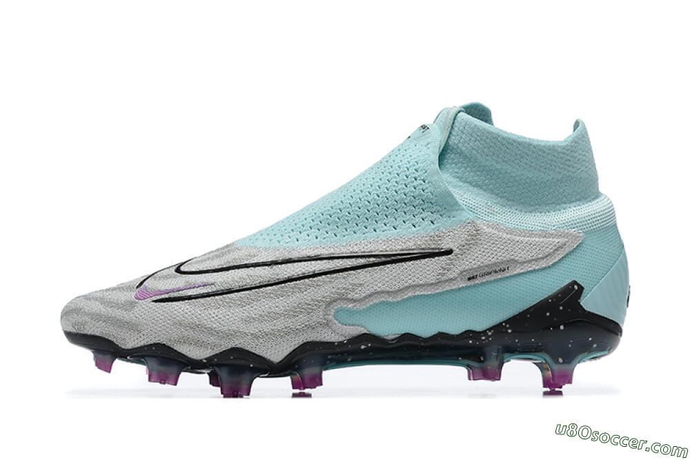 Nike Phantom GX DF Elite FG Firm Ground Soccer Cleats - Grey/Green/Black 2