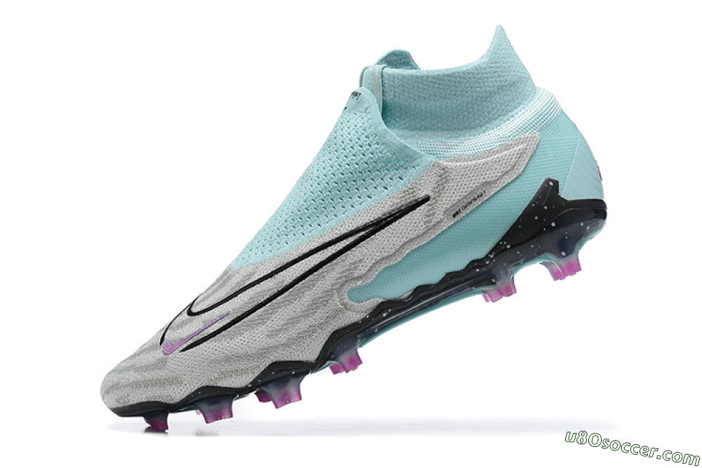 Nike Phantom GX DF Elite FG Firm Ground Soccer Cleats - Grey/Green/Black 8