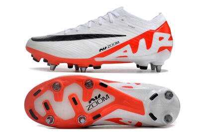 Nike Air Zoom Mercurial Vapor 15 Elite SG Soft Ground Soccer Cleats - White/Black/Red