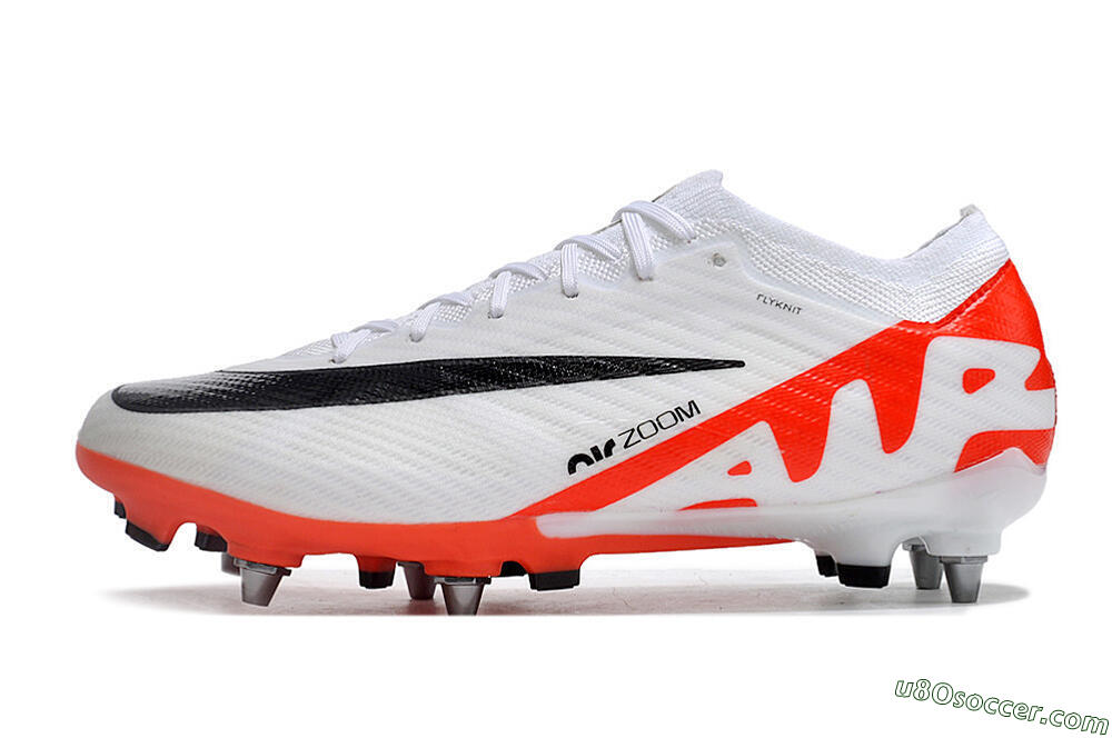 Nike Air Zoom Mercurial Vapor 15 Elite SG Soft Ground Soccer Cleats - White/Black/Red 2
