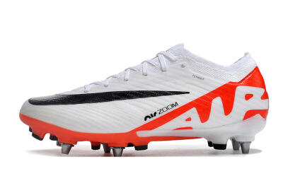 Nike Air Zoom Mercurial Vapor 15 Elite SG Soft Ground Soccer Cleats - White/Black/Red