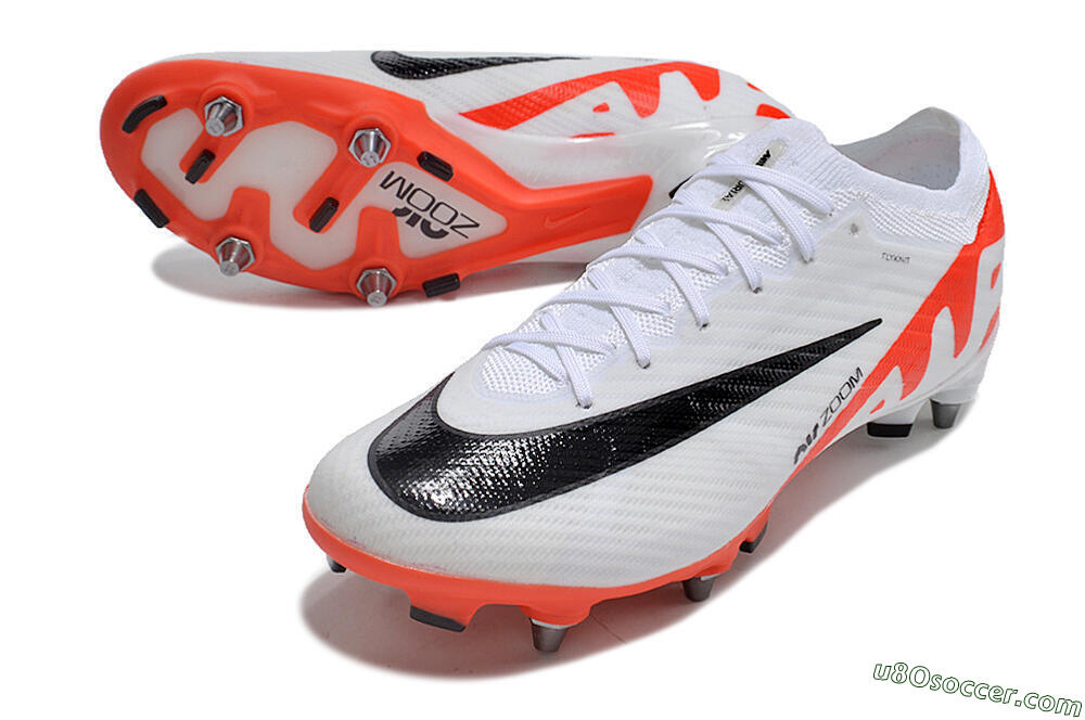 Nike Air Zoom Mercurial Vapor 15 Elite SG Soft Ground Soccer Cleats - White/Black/Red 3