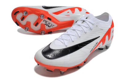 Nike Air Zoom Mercurial Vapor 15 Elite SG Soft Ground Soccer Cleats - White/Black/Red