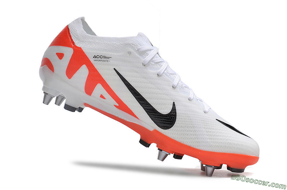 Nike Air Zoom Mercurial Vapor 15 Elite SG Soft Ground Soccer Cleats - White/Black/Red 4