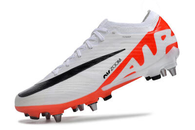 Nike Air Zoom Mercurial Vapor 15 Elite SG Soft Ground Soccer Cleats - White/Black/Red