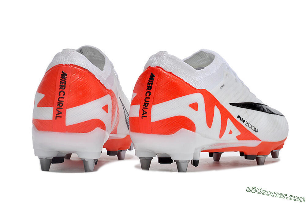 Nike Air Zoom Mercurial Vapor 15 Elite SG Soft Ground Soccer Cleats - White/Black/Red 6